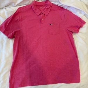 Vineyard Vines Pink Polo Shirt Classic Style